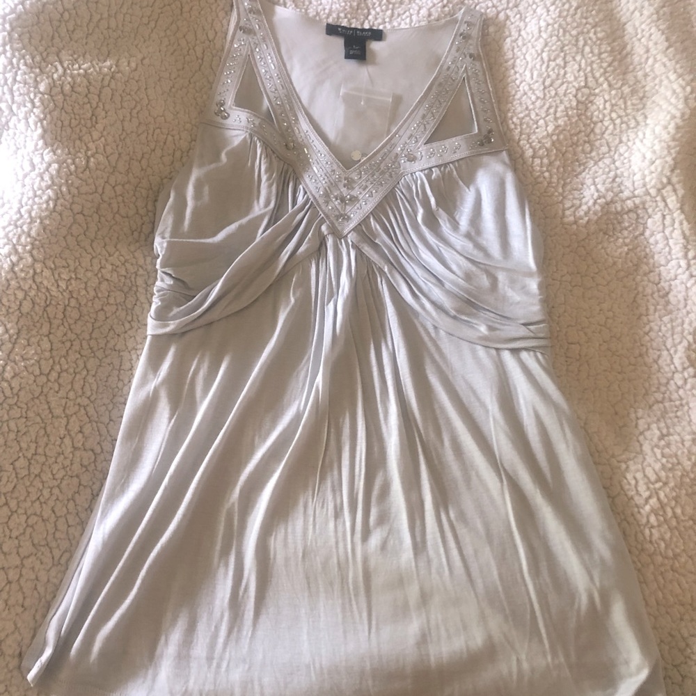 White House Black Market Top with beading